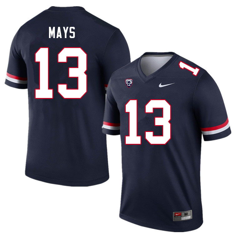 Men #13 Isaiah Mays Arizona Wildcats College Football Jerseys Sale-Navy - Click Image to Close